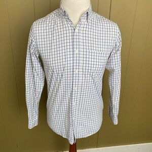 George men S 34-36 button down checker print dress shirt